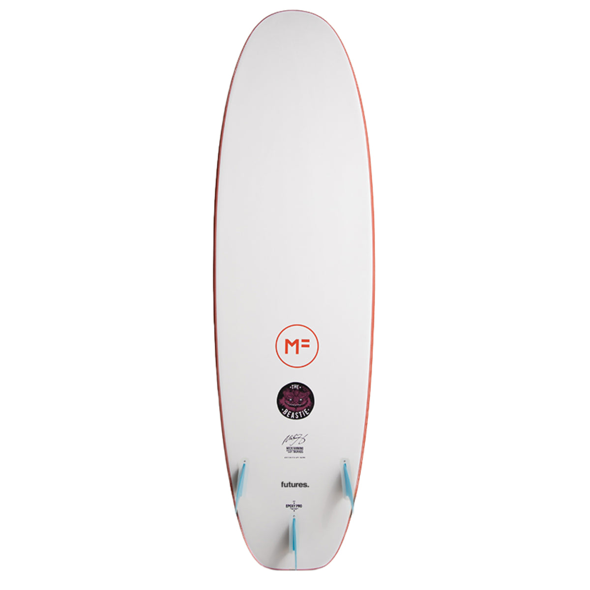MF Mick Fanning - Beastie 6'6 Futures - Rust