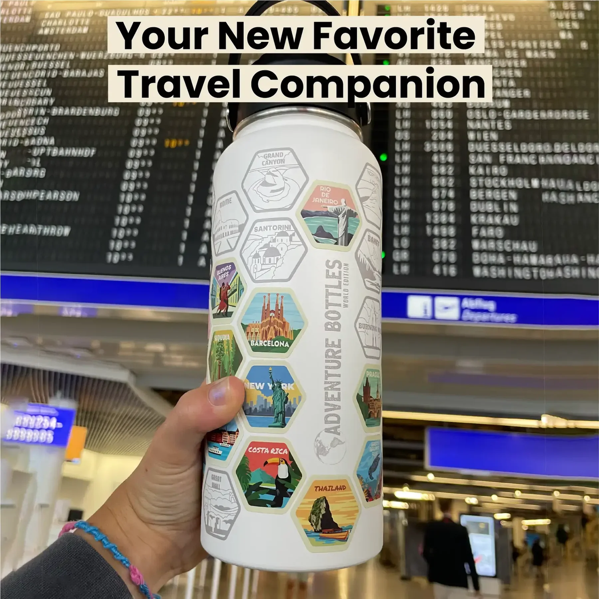 AWESOME MAPS - Adventure Bottle & Stickers - 1 Litre