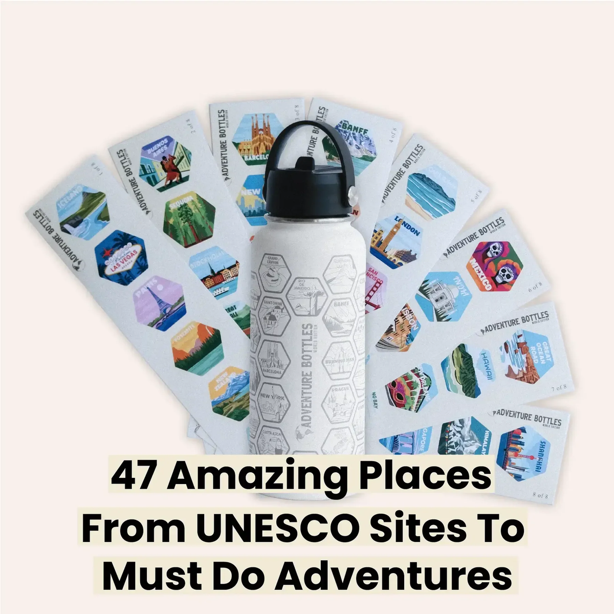 AWESOME MAPS - Adventure Bottle & Stickers - 1 Litre