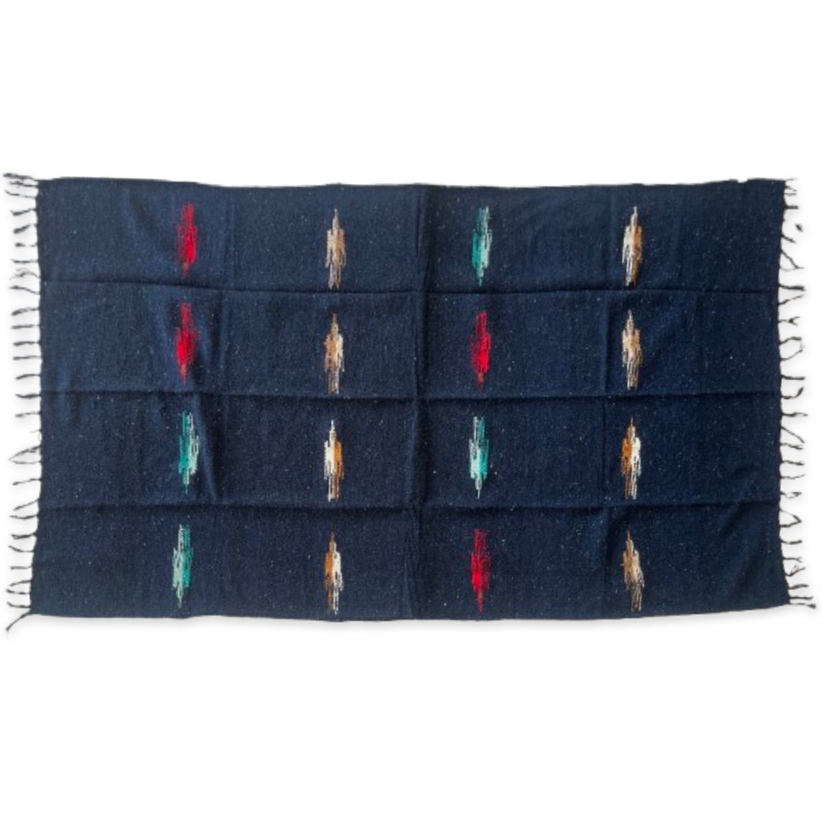 Woodstockshop - Plaid Mexicain à motifs unis - Dark Blue