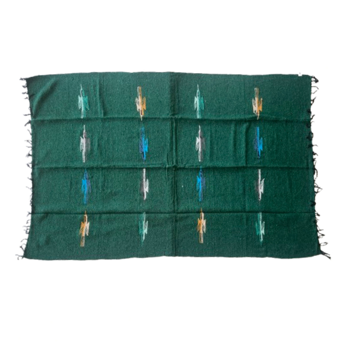 Woodstockshop - Plaid Mexicain à motifs unis - Green