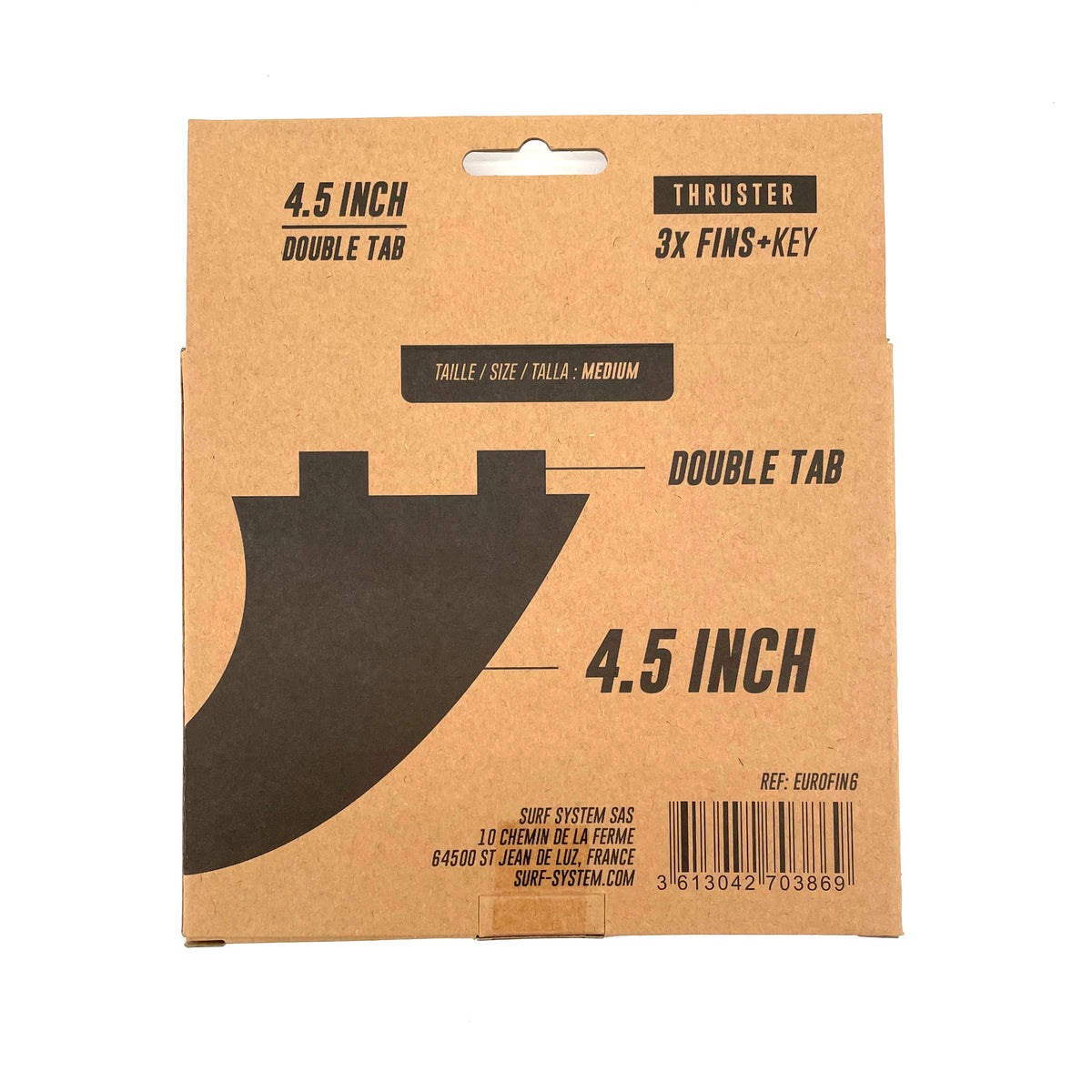 SURF SYSTEM - Set de 3 dérives avec clé - Thruster - FCS Compatible - Black