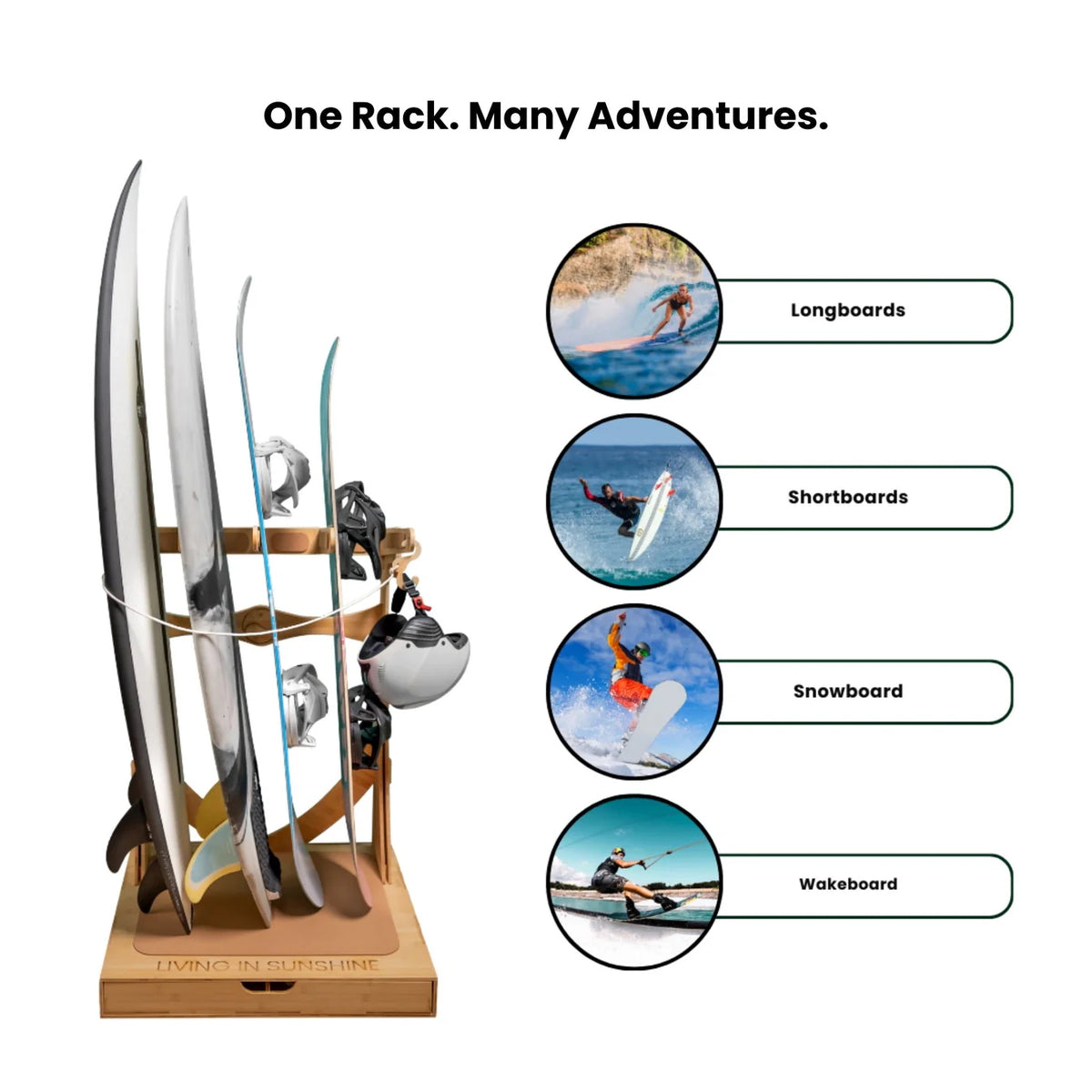 LISS - Surf Rack - Spirit Rack 3 Boards