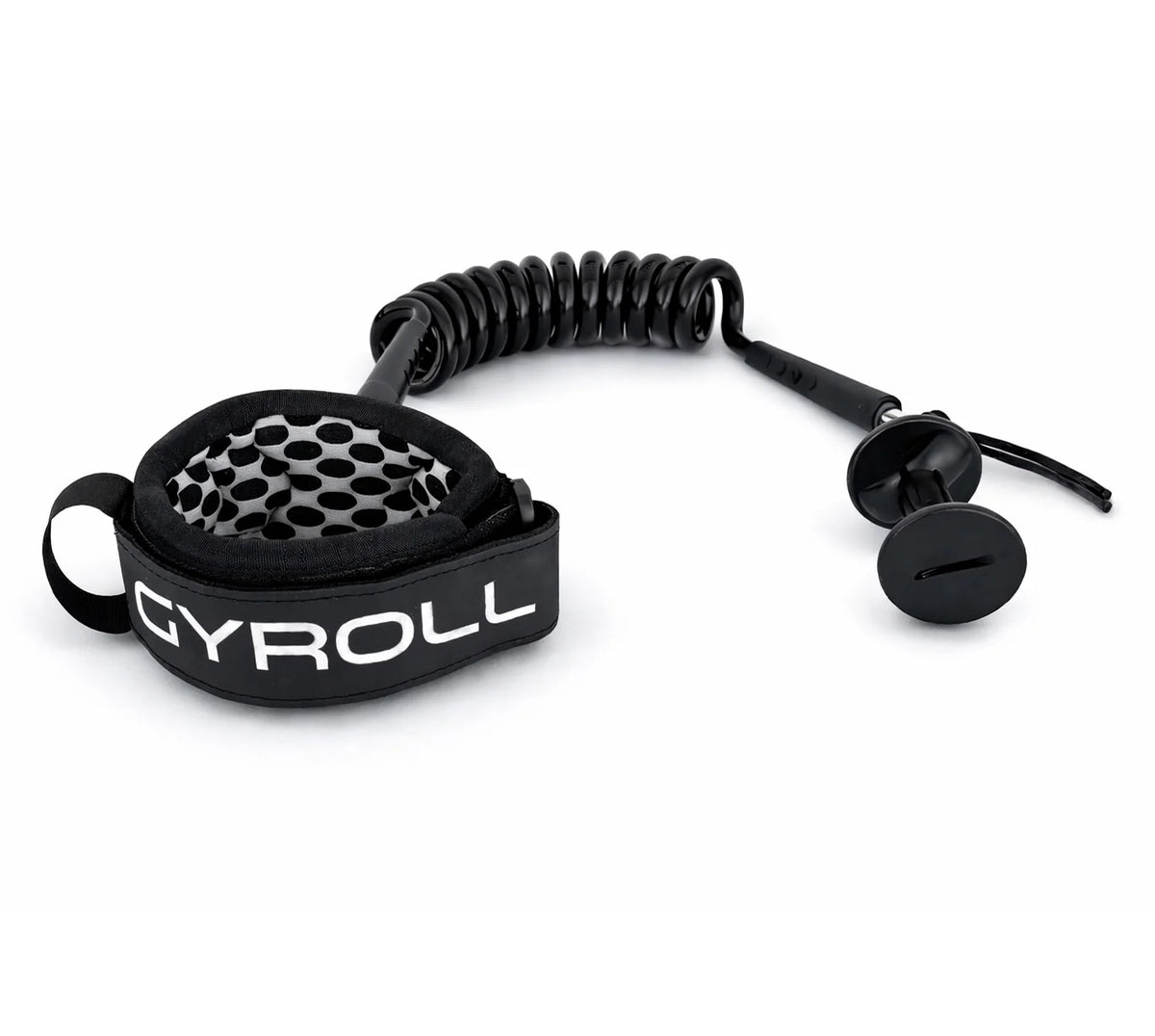 GYROLL - Atlas Biceps Bodyboard Leash - Negro / Blanco