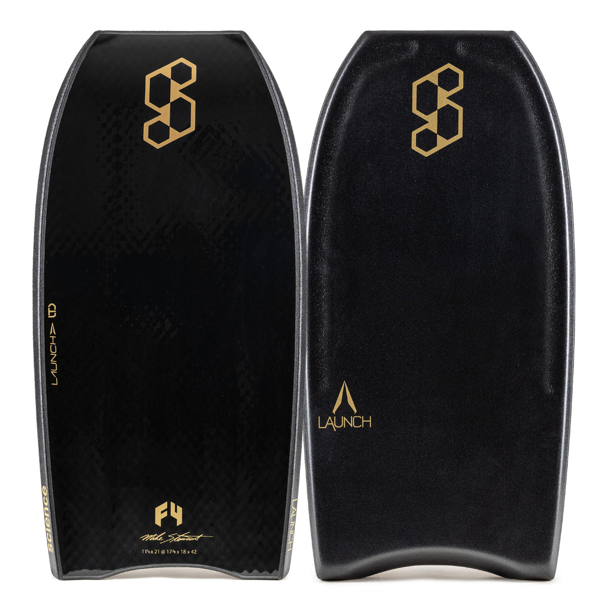 Science Bodyboard - Launch LTD Quad Vent F4 PP 1.9 - Black / Black