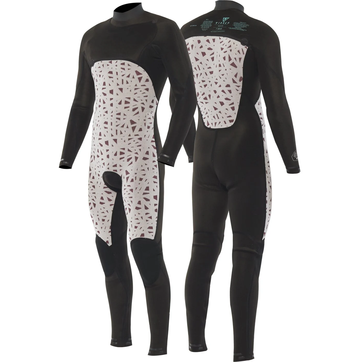 VISSLA - 7SEAS Fullsuit Chest Zip - 3/2MM - Dark Slate