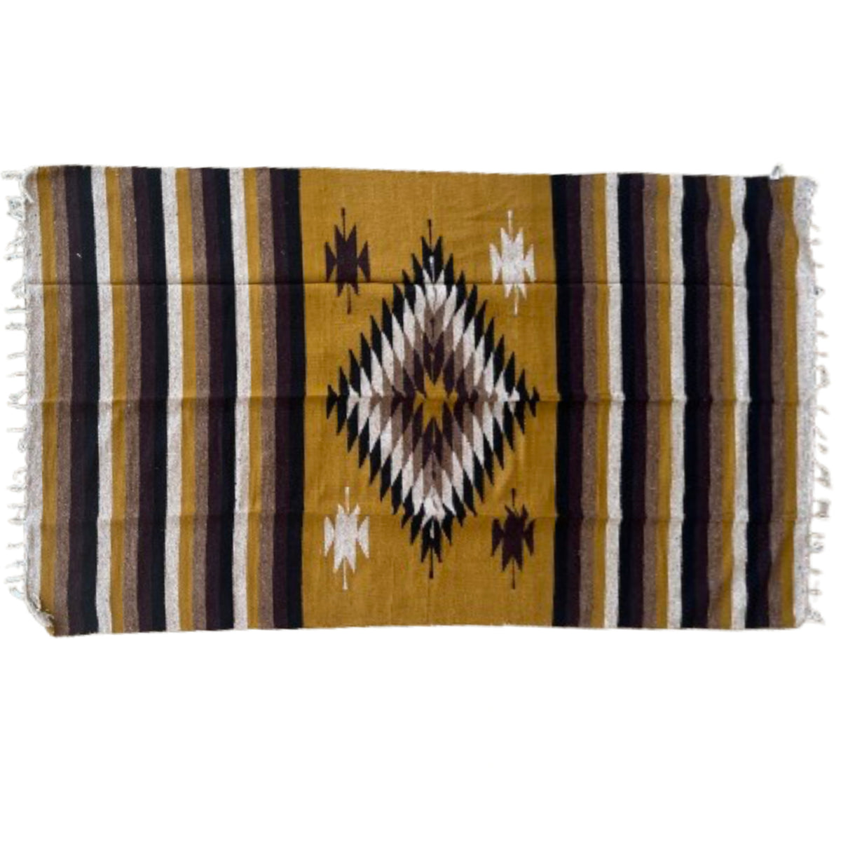 Woodstockshop - Plaid Mexicain à motifs - Brown
