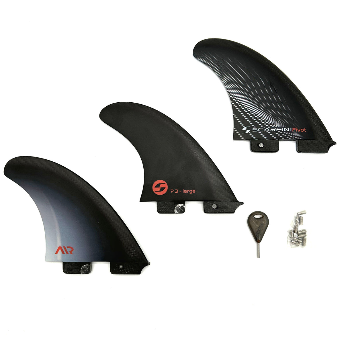 SCARFINI - FIVER - AIR-CARBON FIBERGLASS FINS (Large) - FCS2