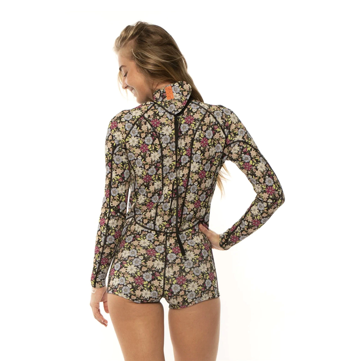 SISSTR - Combinaison d'été Femme SUMMER SEAS 2/2mm - Floral / Black