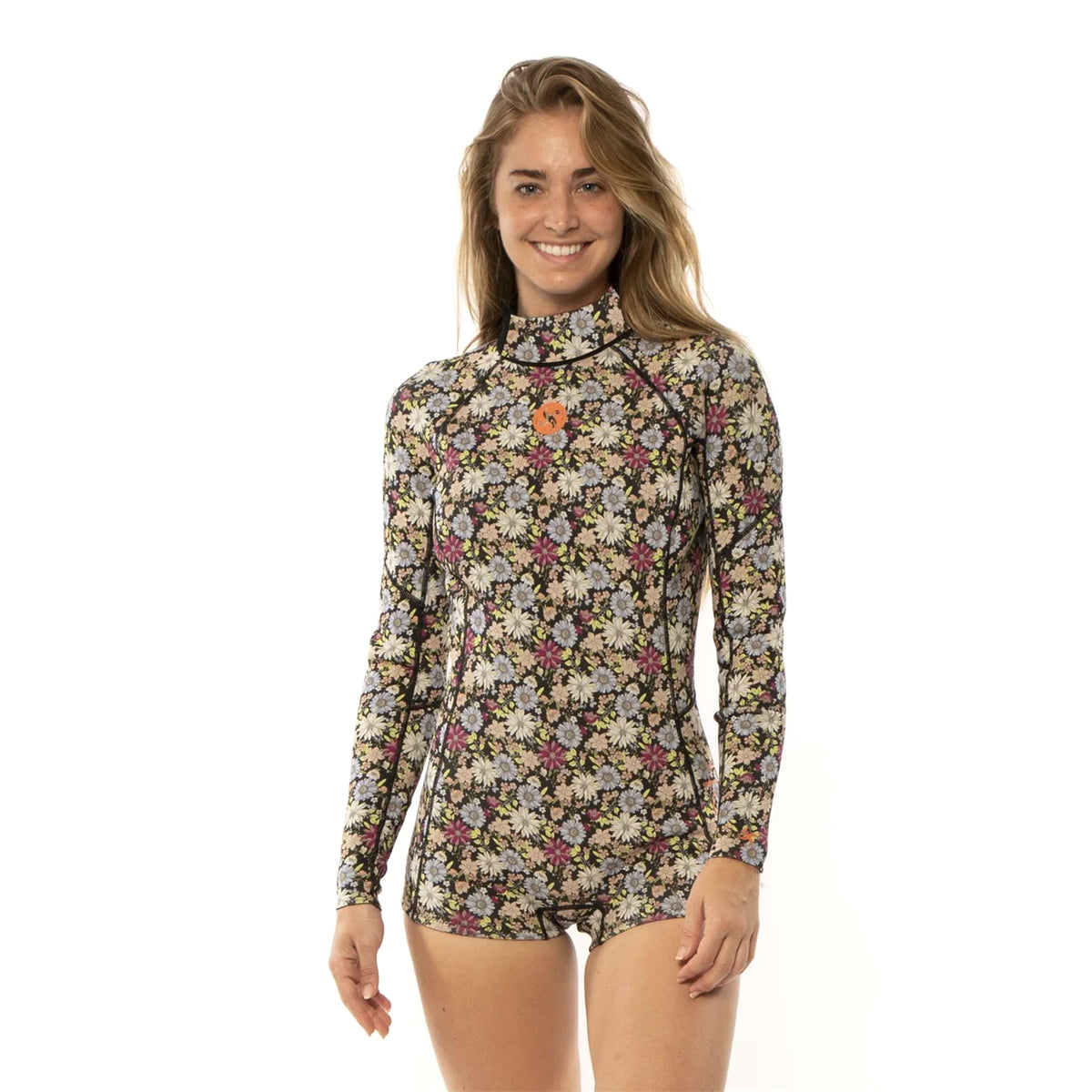 SISSTR - Combinaison d'été Femme SUMMER SEAS 2/2mm - Floral / Black
