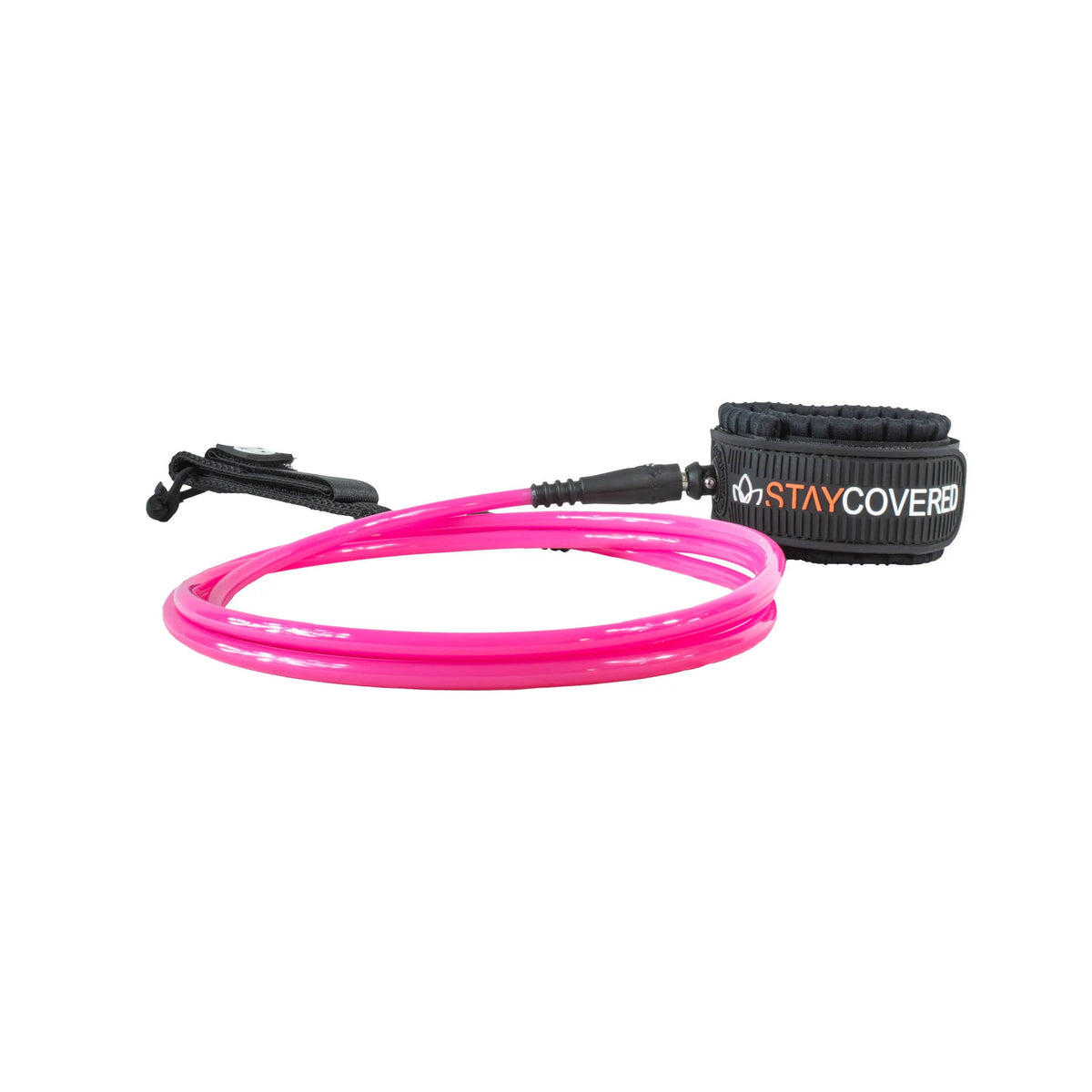 STAY COVERED - Knee Longboard / SUP Standard Leash (7mm) - Black