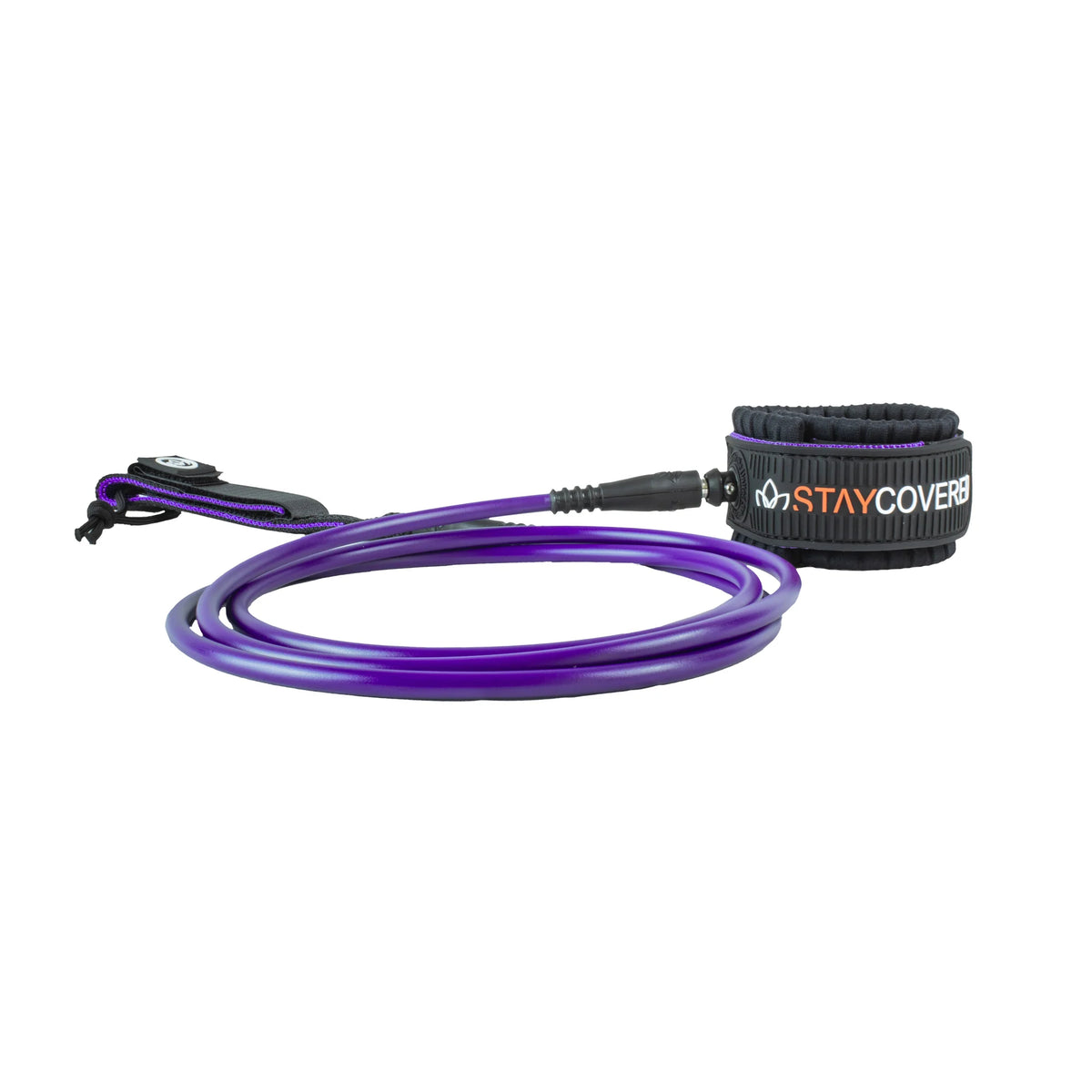 STAY COVERED - Knee Longboard / SUP Standard Leash (7mm) - Black
