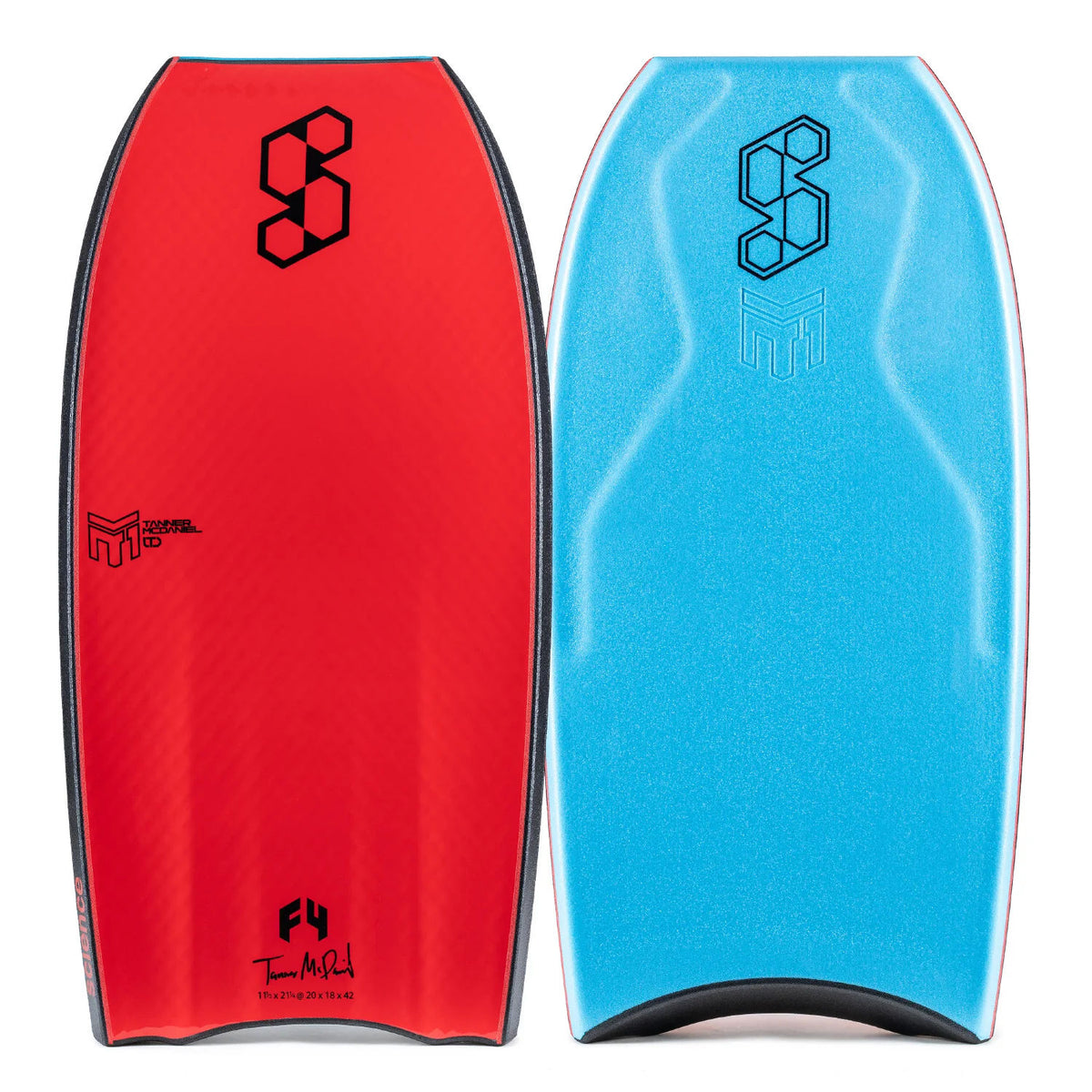 Science Bodyboard - Tanner LTD PP 1.9 Tri Quad F4 - Aqua Blue / Red