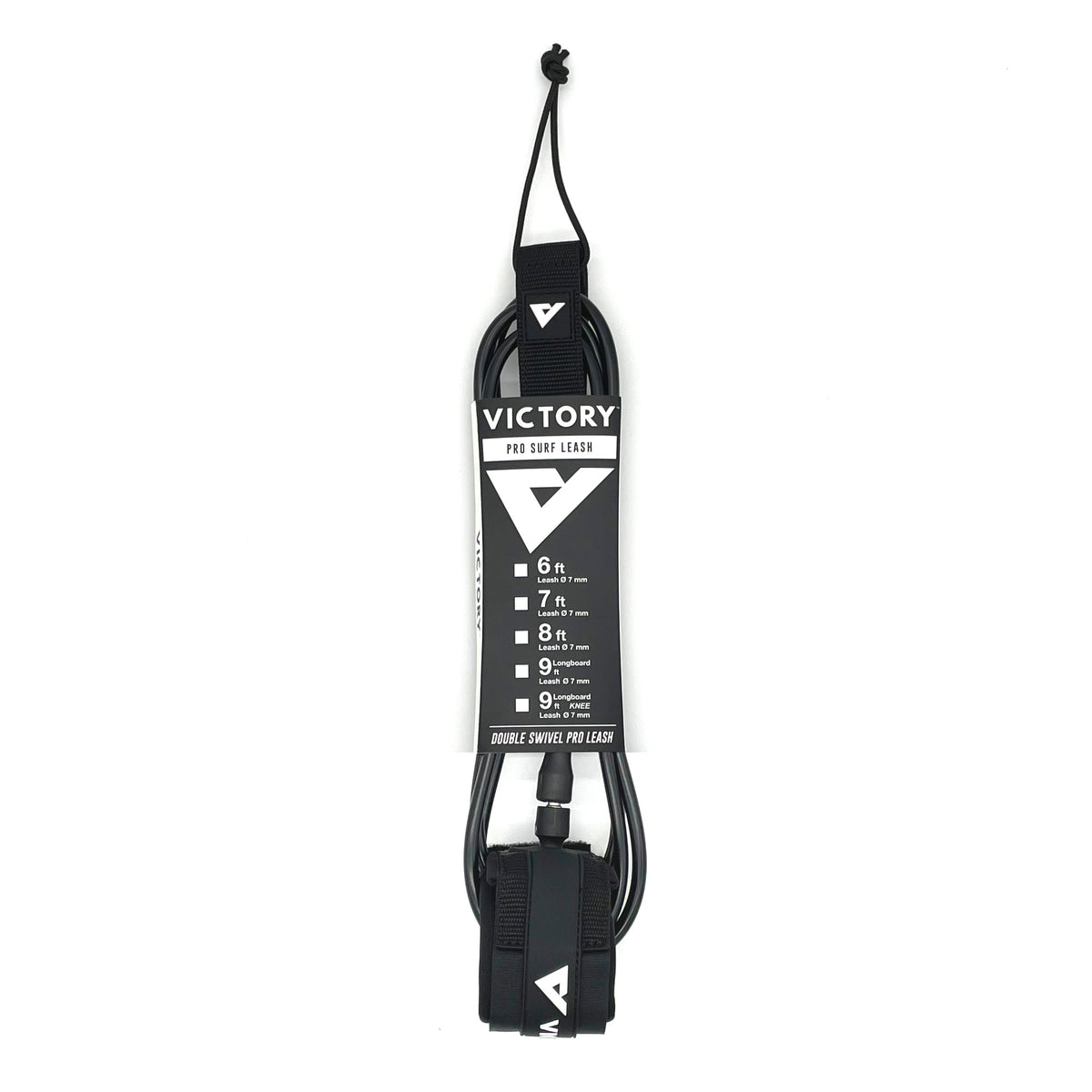 VICTORY - Surf Leash PRO 9' - Matte Black