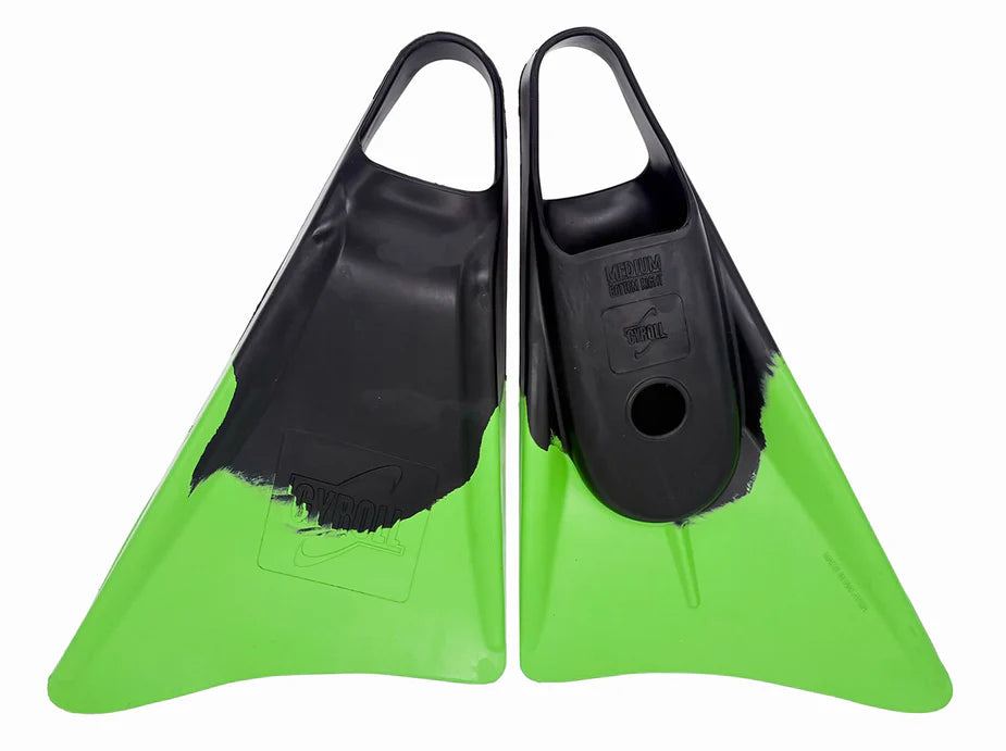 GYROLL - Aletas Bodysurf y Bodyboard - Negro / Verde