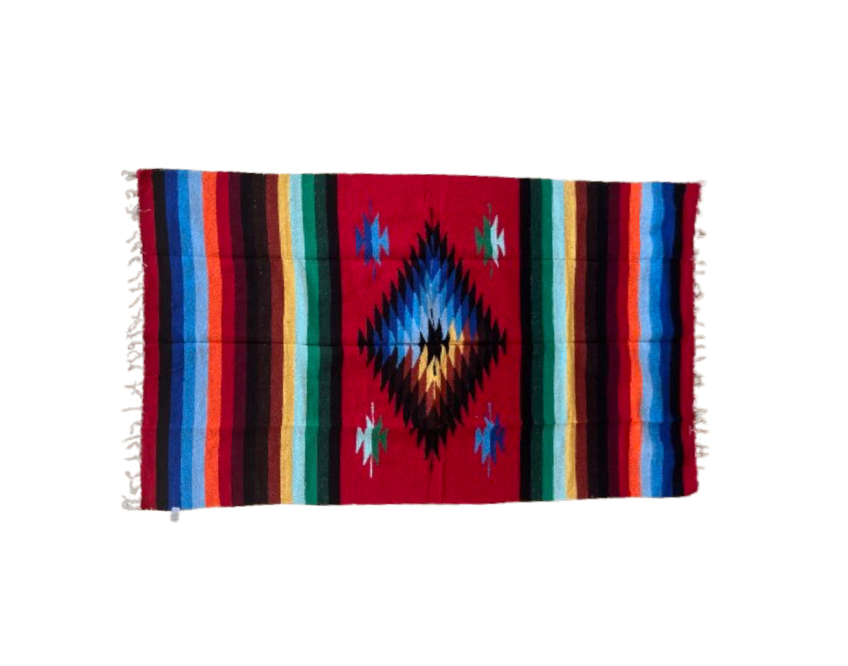Woodstockshop - Plaid Mexicain à motifs - Red