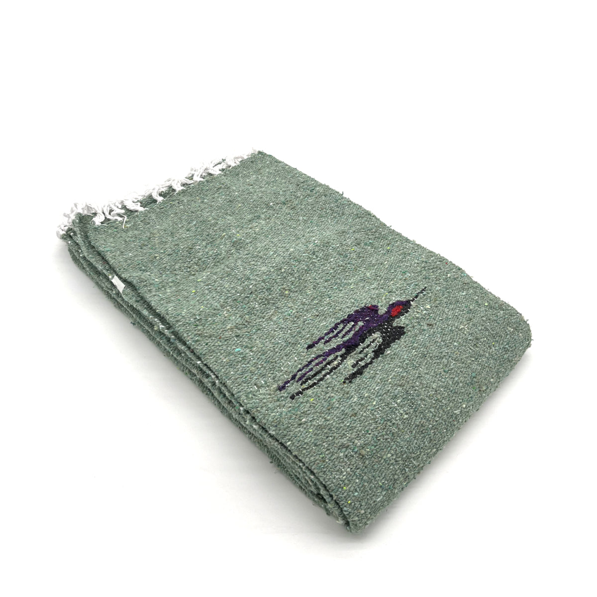 Woodstockshop - Plaid Mexicain à motifs unis - Grey/Green