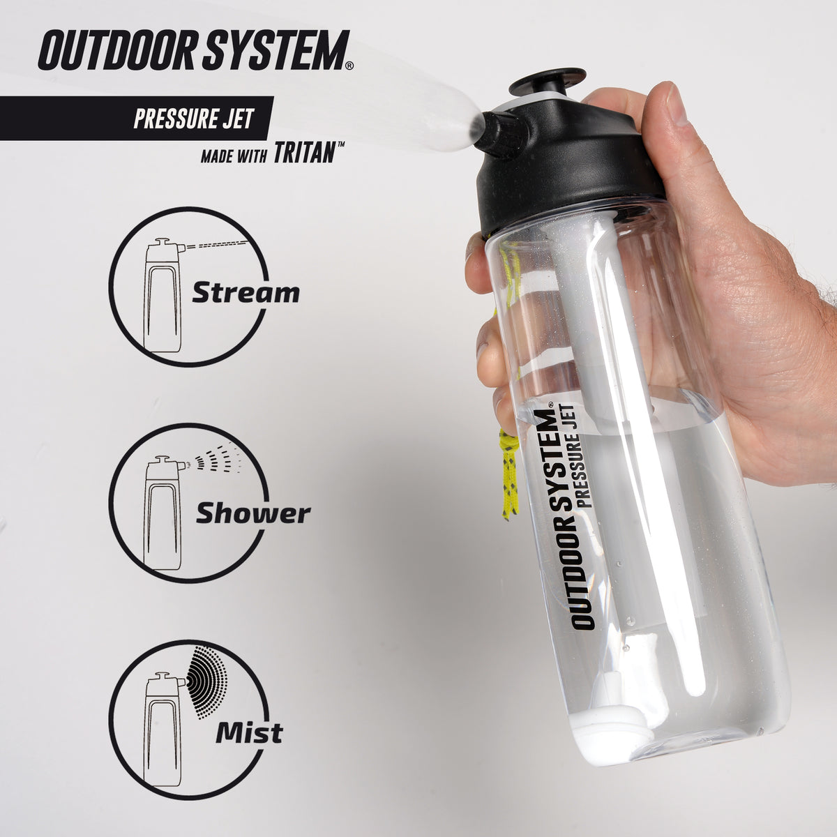 Outdoor System - Gourde Multifonctions - Pressure Jet 700ML - Blue