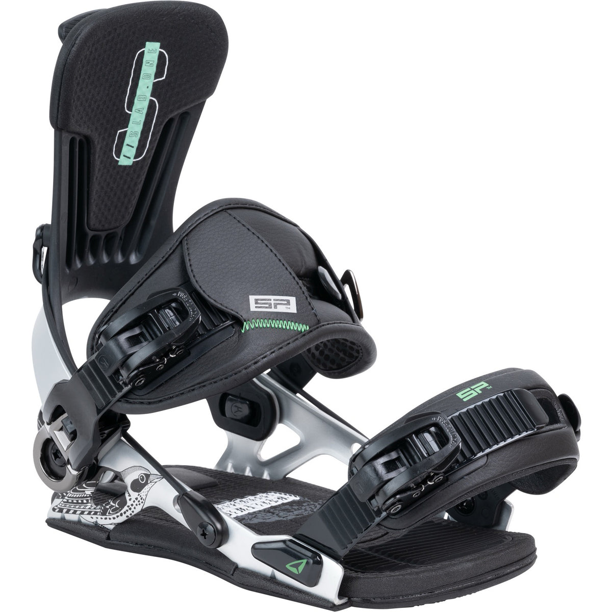 SP BINDINGS - Fixations Snowboard - Slab One 2025 (Multi Entry) - Silver