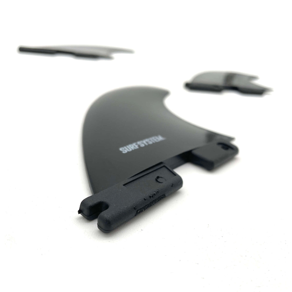 SURF SYSTEM - Thruster Fins Set, Medium - Composite - FCS2 Compatible - Black
