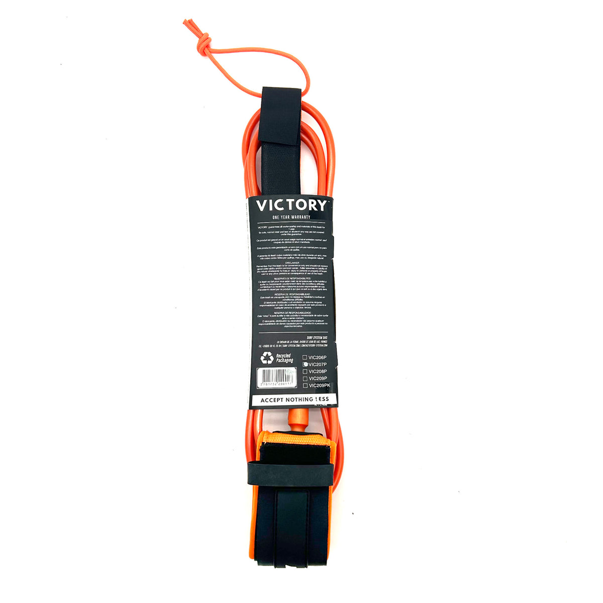 VICTORY - Surf Leash PRO 9' - Matte Orange