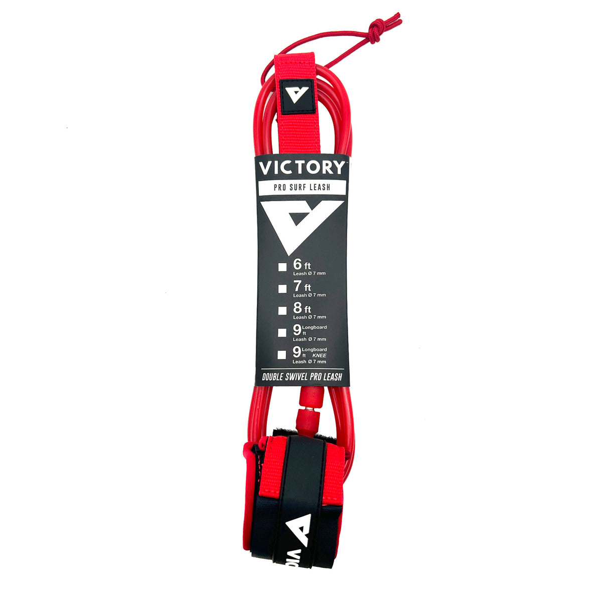 VICTORY - Surf Leash PRO 7' - Matte Red