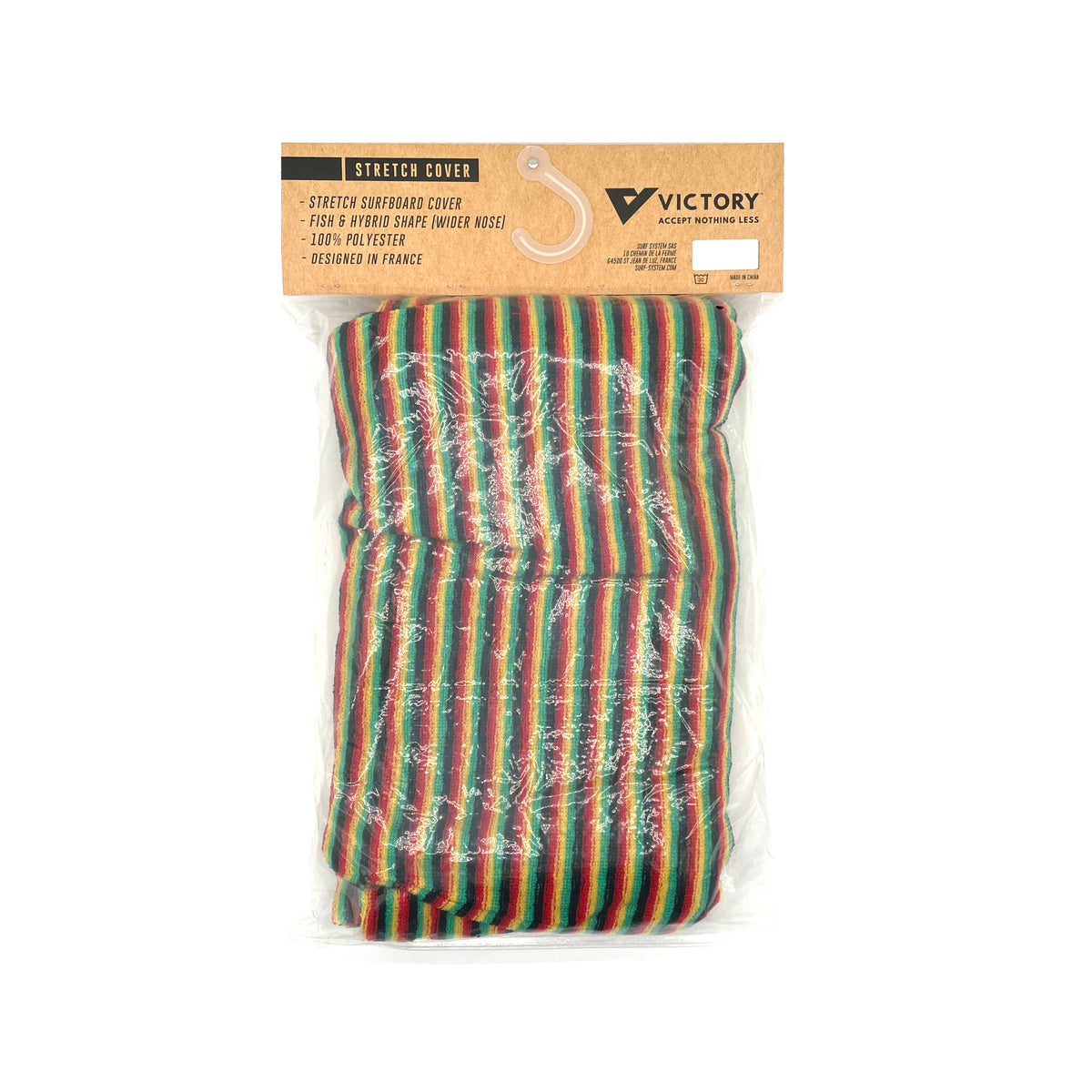 VICTORY - Housse chaussette surf - Retro / Fish / Hybrid - 5'10 - Rasta