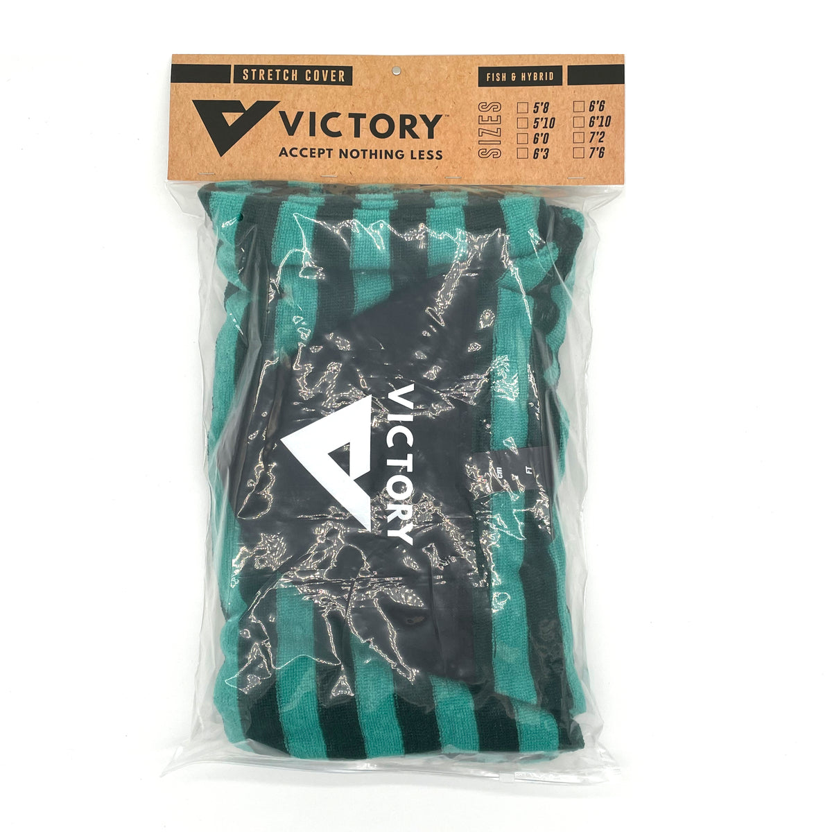 VICTORY - Housse chaussette surf - Retro / Fish / Hybrid - 5'10 - Turquoise / Grey