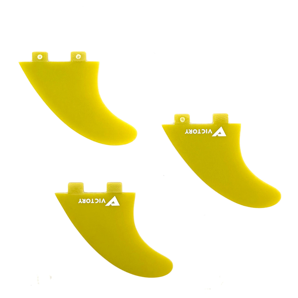 VICTORY - Thruster Fins Set Medium - Fiberglass - FCS Compatible - Yellow