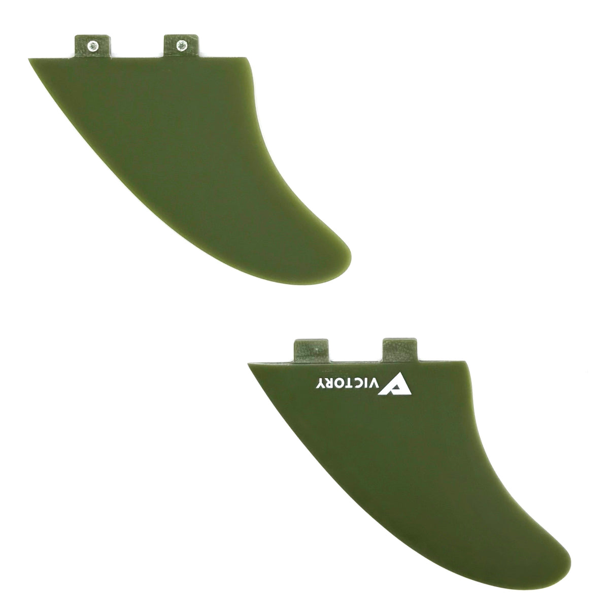 VICTORY - Twin Fins Set Fiberglass - FCS Compatible - Khaki