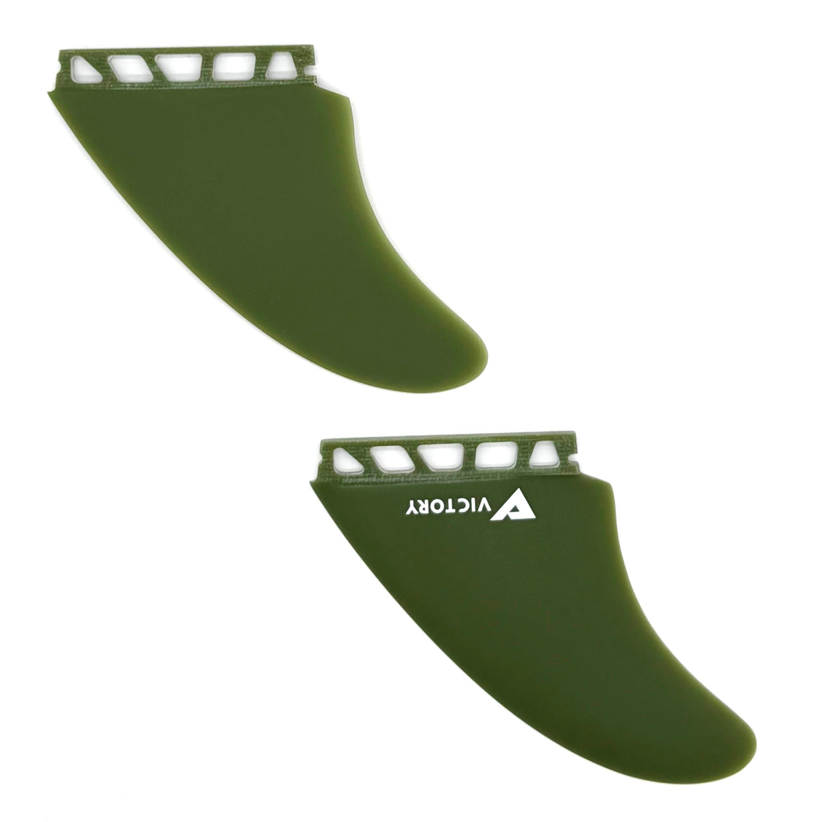 VICTORY - Twin Fins Set Fiberglass - Futures Compatible - Khaki