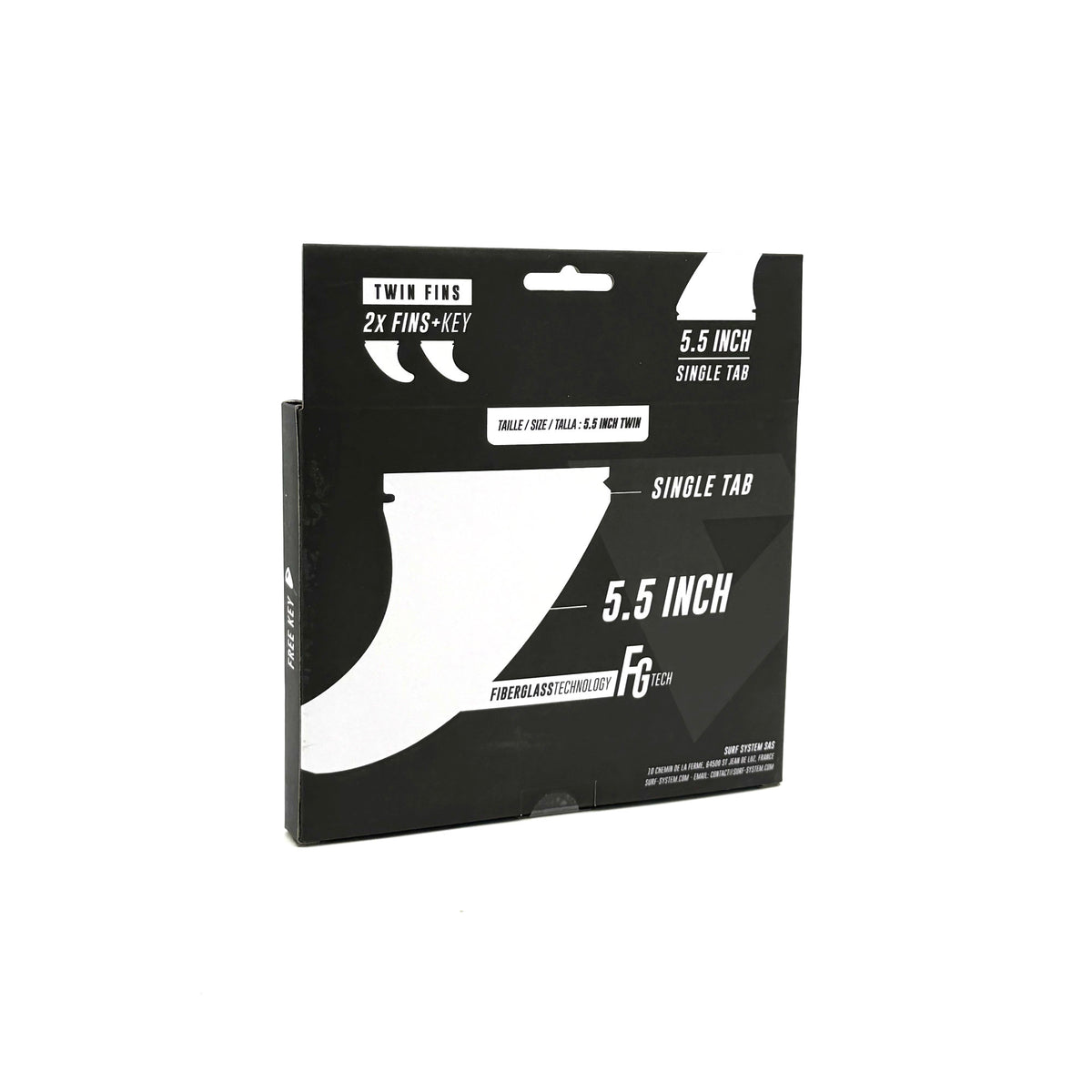VICTORY - Twin Fins Set Fiberglass - Futures Compatible - Plum