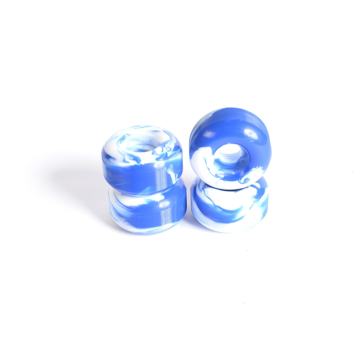 Skateboard wheels - YOCAHER 52x30mm 99a - Swirl Blue/White