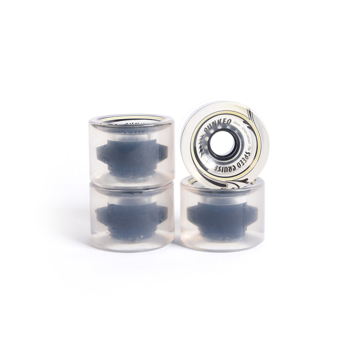 Skateboard wheels - YOCAHER 70x52mm 78a - Clear