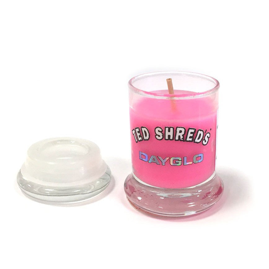 TED SHRED'S Vela de cera de surf Dayglo - Rosa 4 Oz