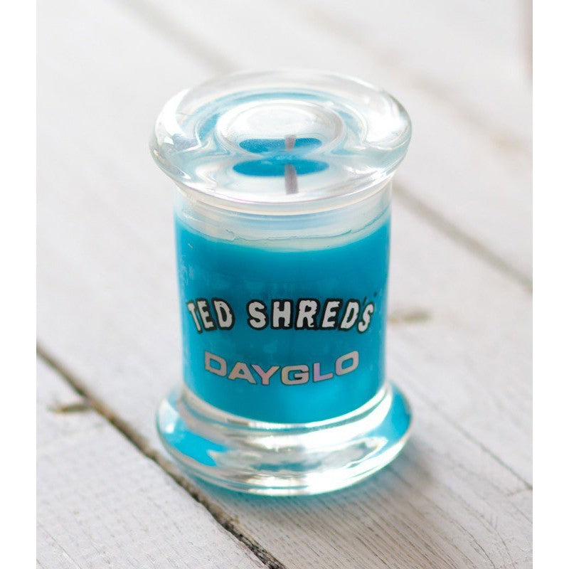 TED SHRED'S Vela de cera de surf Dayglo - Azul 4 Oz
