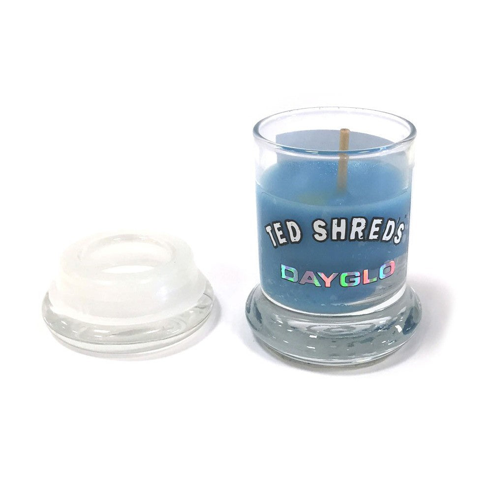 TED SHRED'S Vela de cera de surf Dayglo - Azul 4 Oz