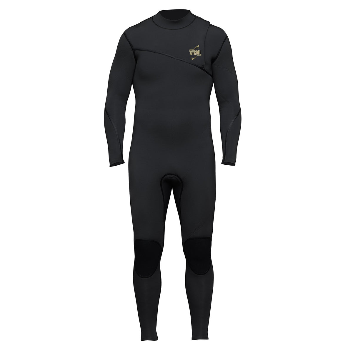 GYROLL Wetsuit - 3/2mm Shield Zipperless - Black / Gold