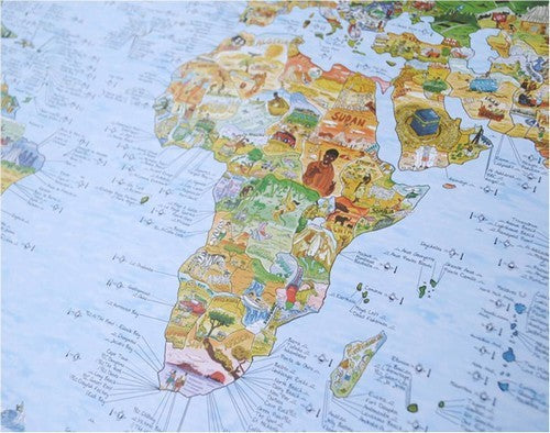 Mapas impresionantes - Póster del mapa mundial - Viaje de surf reescribible