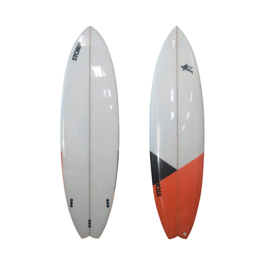 STORM Surfboard - Flying Fish 6'10 - Clear / Red