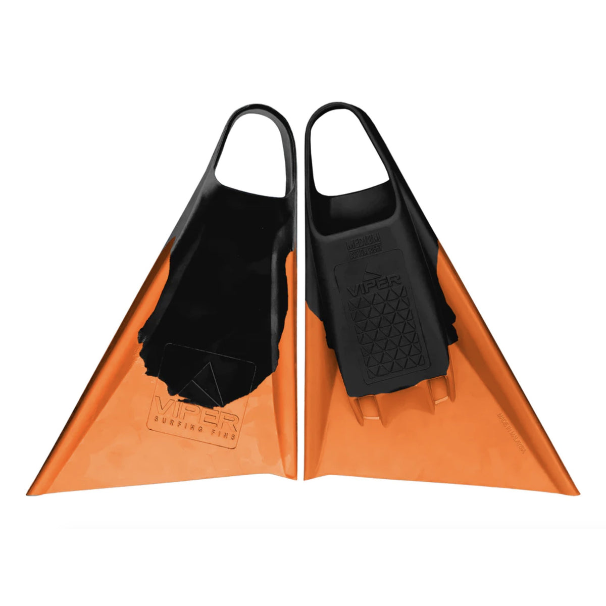 MS VIPER Delta Icons - Aletas de bodyboard - Negro / Naranja