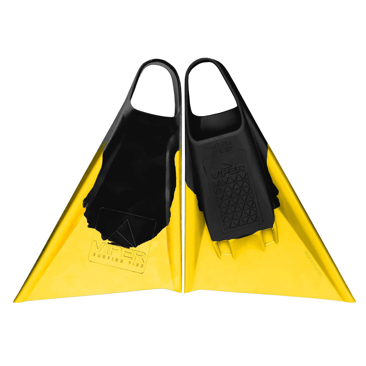 MS VIPER Delta Icons - Aletas de bodyboard - Negro / Amarillo