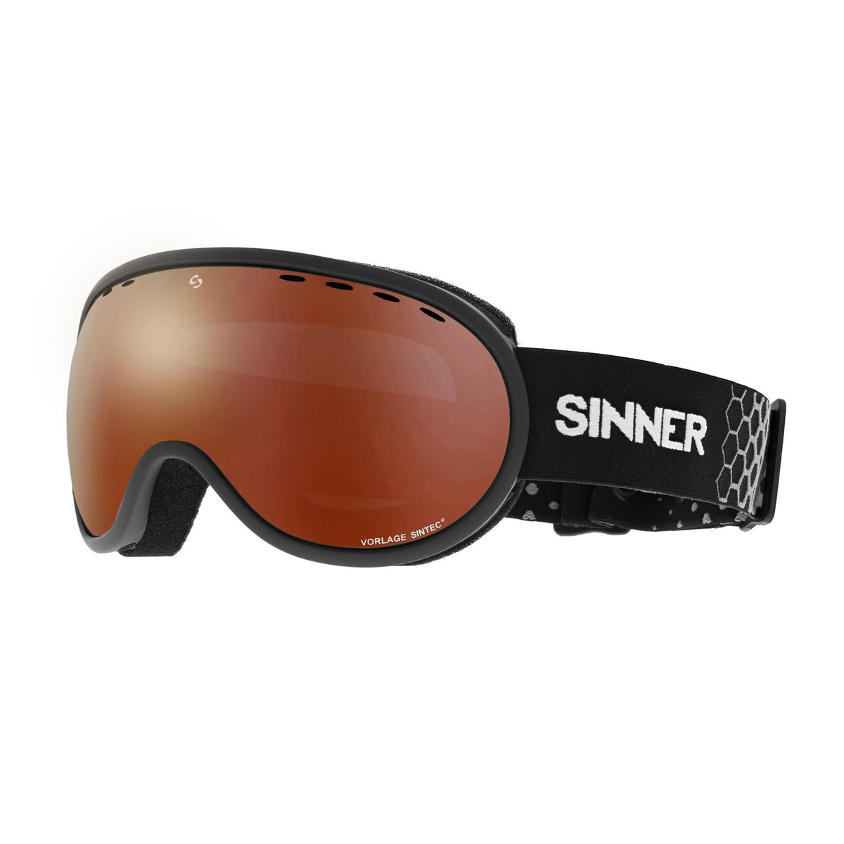 Sinner - Masque Snow Vorlage - Mat Black / Blue Oil