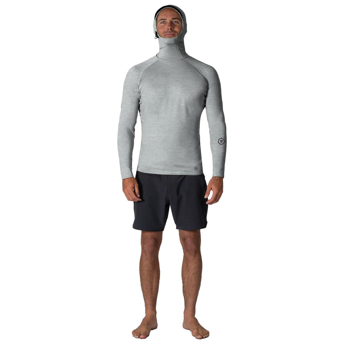 VISSLA - WARM SEAS ECO Lycra manches longues avec capuche - Grey heather
