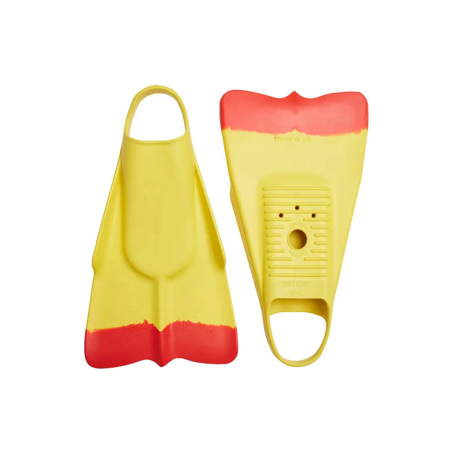 DA FIN  - Palmes bodyboard, bodysurf, lifeguard - Yellow / Red