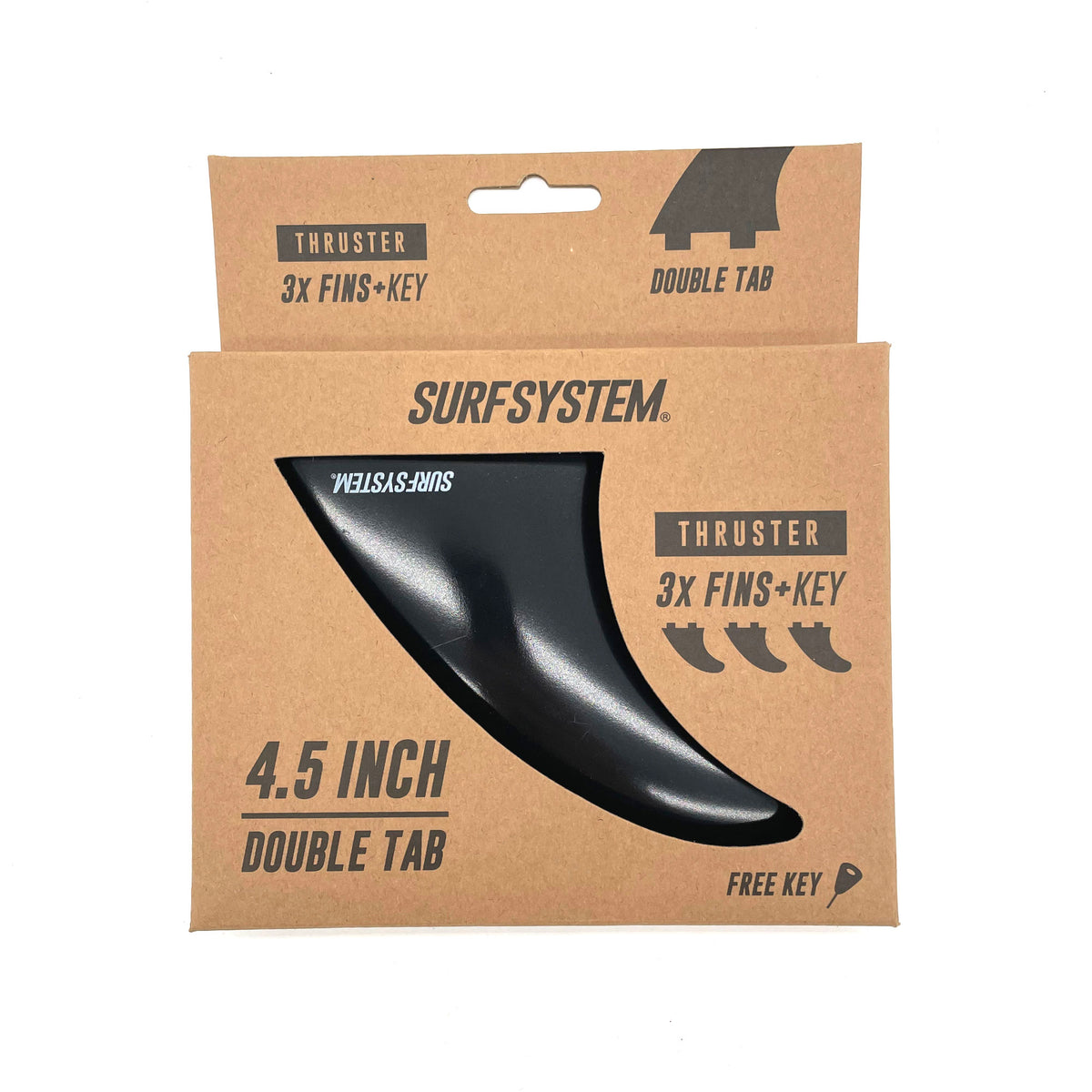 SURF SYSTEM - Set de 3 dérives avec clé - Thruster - FCS Compatible - Black
