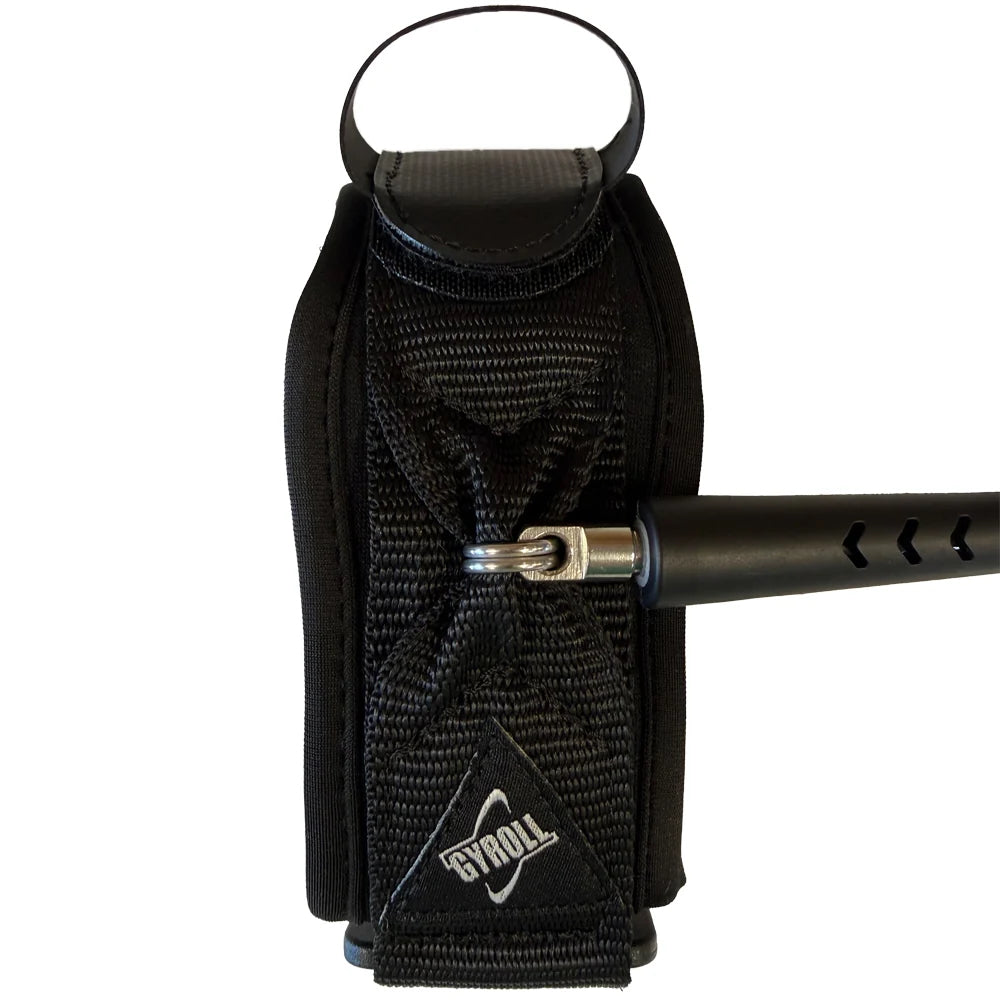 GYROLL - Atlas Biceps Bodyboard Leash - Negro / Blanco