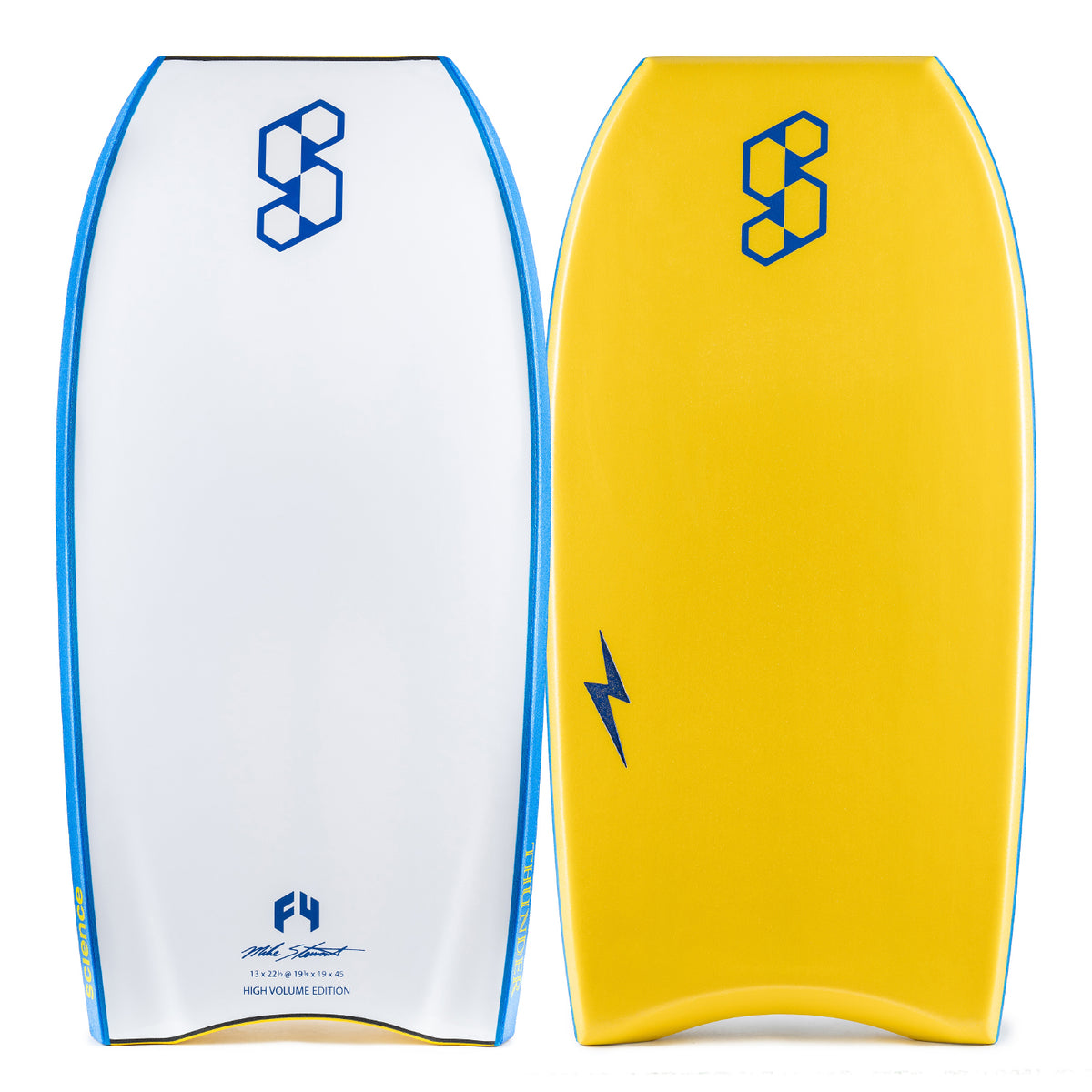 Science Bodyboard - Thunder XL 3x Stringers PP - Yellow / White