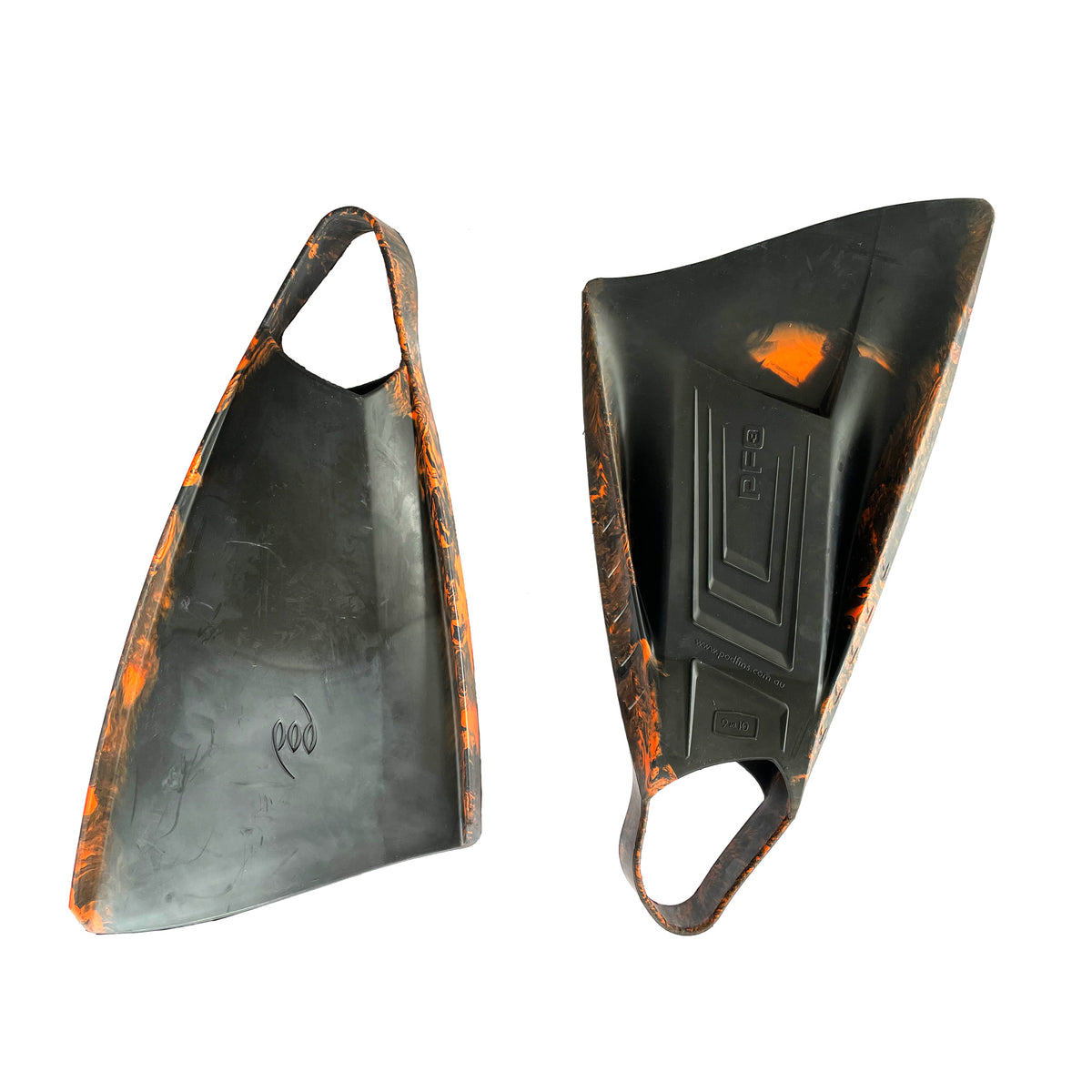 POD - PF3 EVO - Bodyboard Fins - Black / Orange