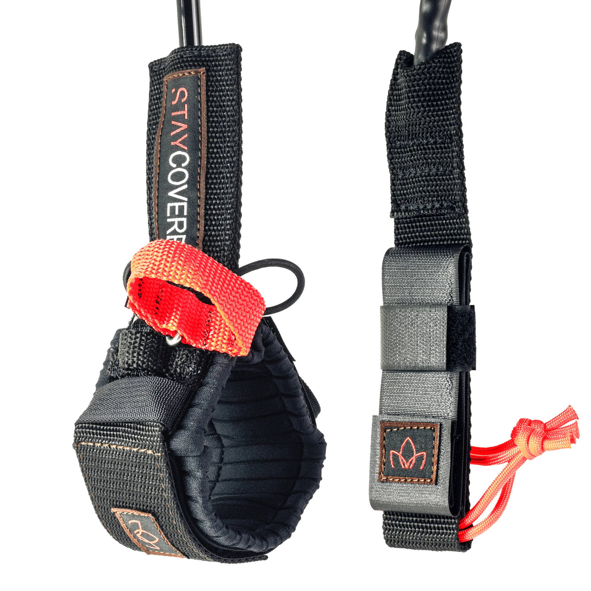 STAY COVERED - XXL Big Wave Leash with Quick Release (10mm) - Black